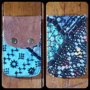 🪬🍄 Free People Boho Embroidered Repurposed vtg banjara hippie Wallet card case
